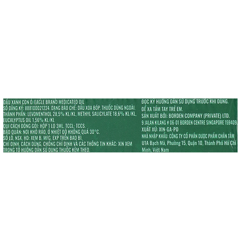 Dầu gió xanh Con Ó chai 24ml - 31